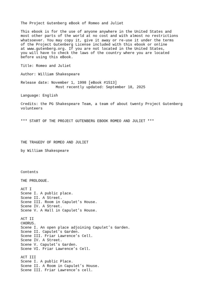 Romeo | PDF | Characters In Romeo And Juliet
