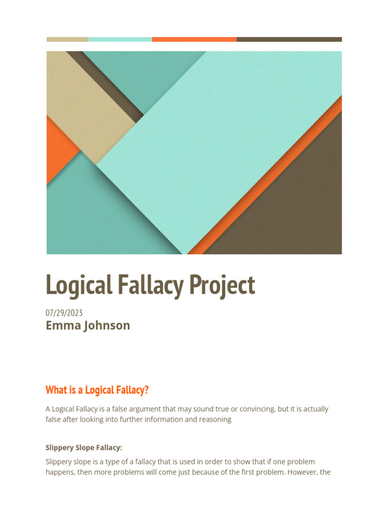 Understanding Common Logical Fallacies | PDF