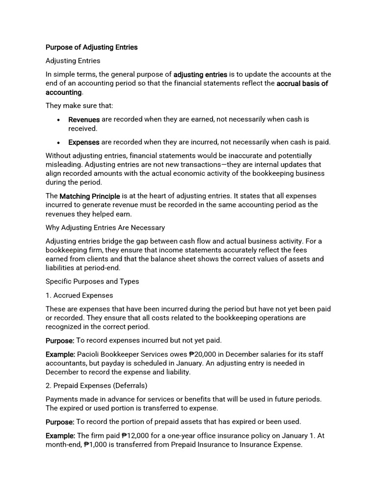 Understanding Adjusting Entries in Accounting | PDF | Depreciation ...
