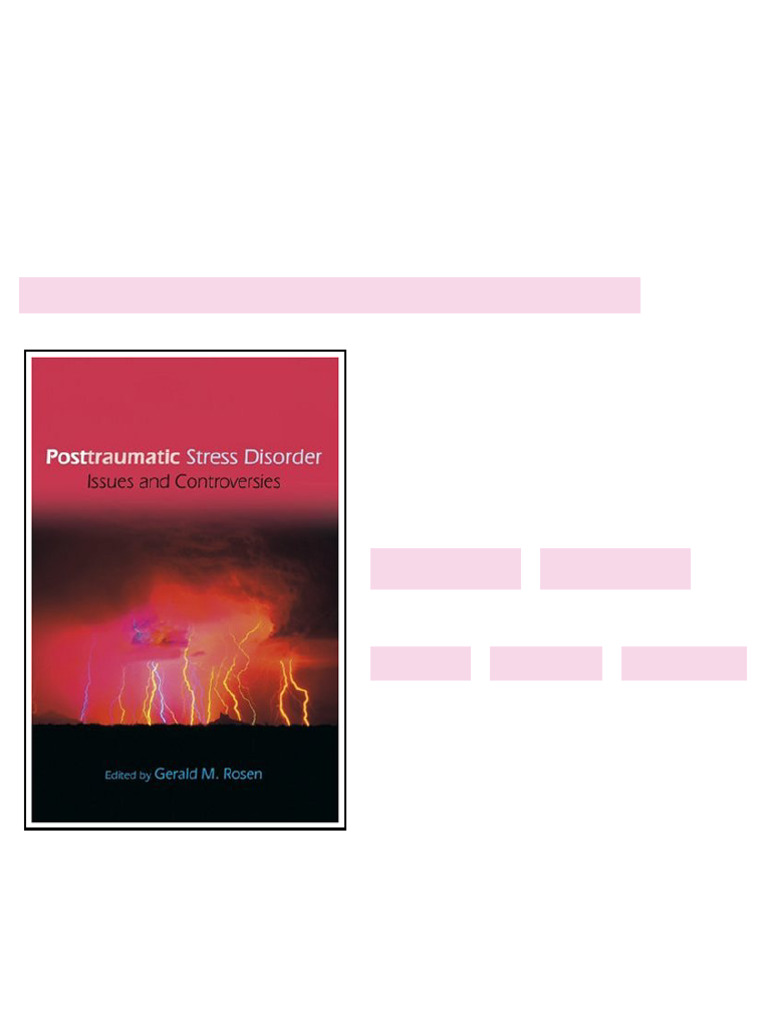 Posttraumatic Stress Disorder Issues and Controversies 1st Edition ...