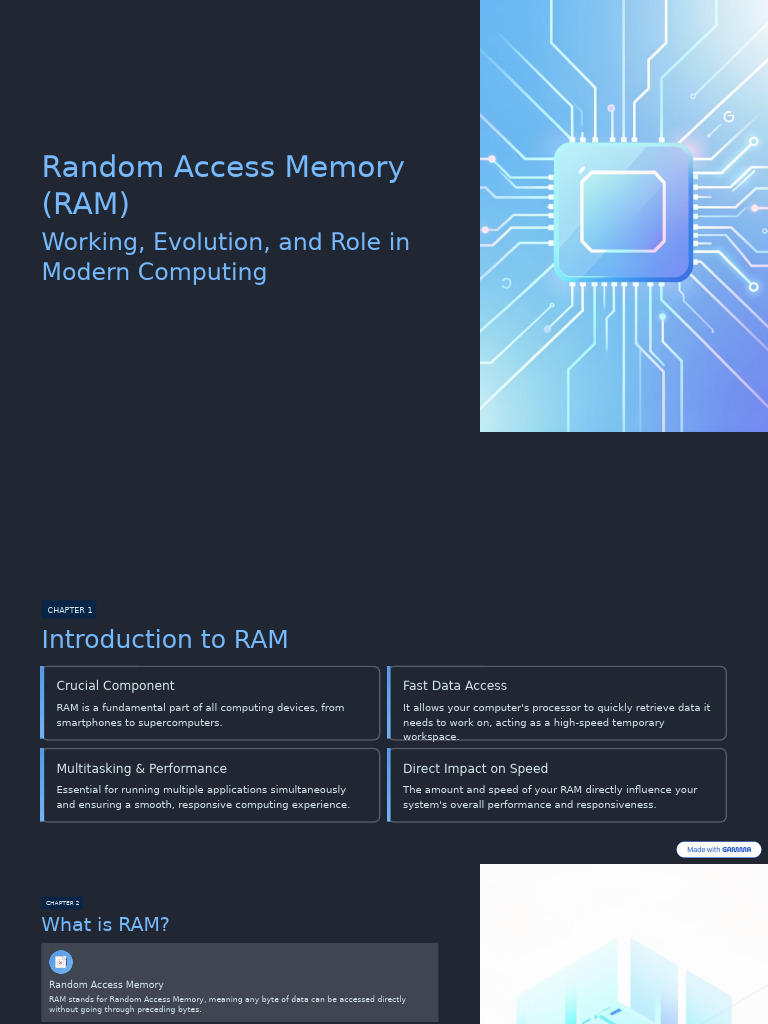 Understanding RAM: Function & Evolution | PDF | Random Access Memory ...