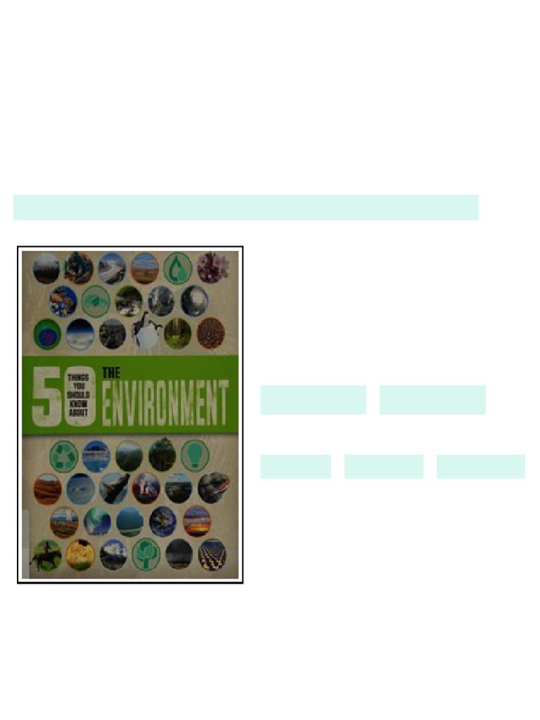 50 things you should know about the environment ebook modern layout ...