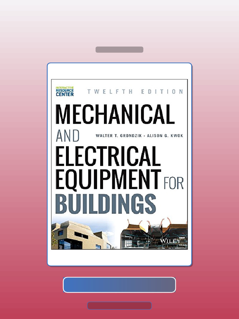 Mechanical and Electrical Equipment for Buildings 12th Edition E-book ...