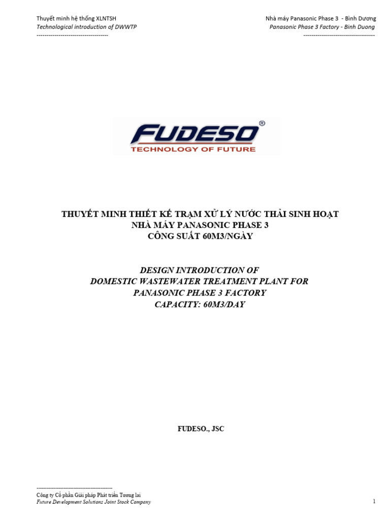 Introduction of DWWTP for Panasonic Phase 3 Project | PDF