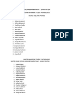 Lista Primljenih Kandidata Master Studije I Upustvo Za Uspis2