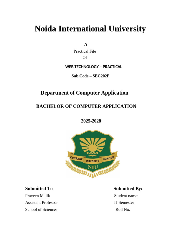 Web Technology Practical Guide 2025-2028 | PDF | Ajax (Programming ...