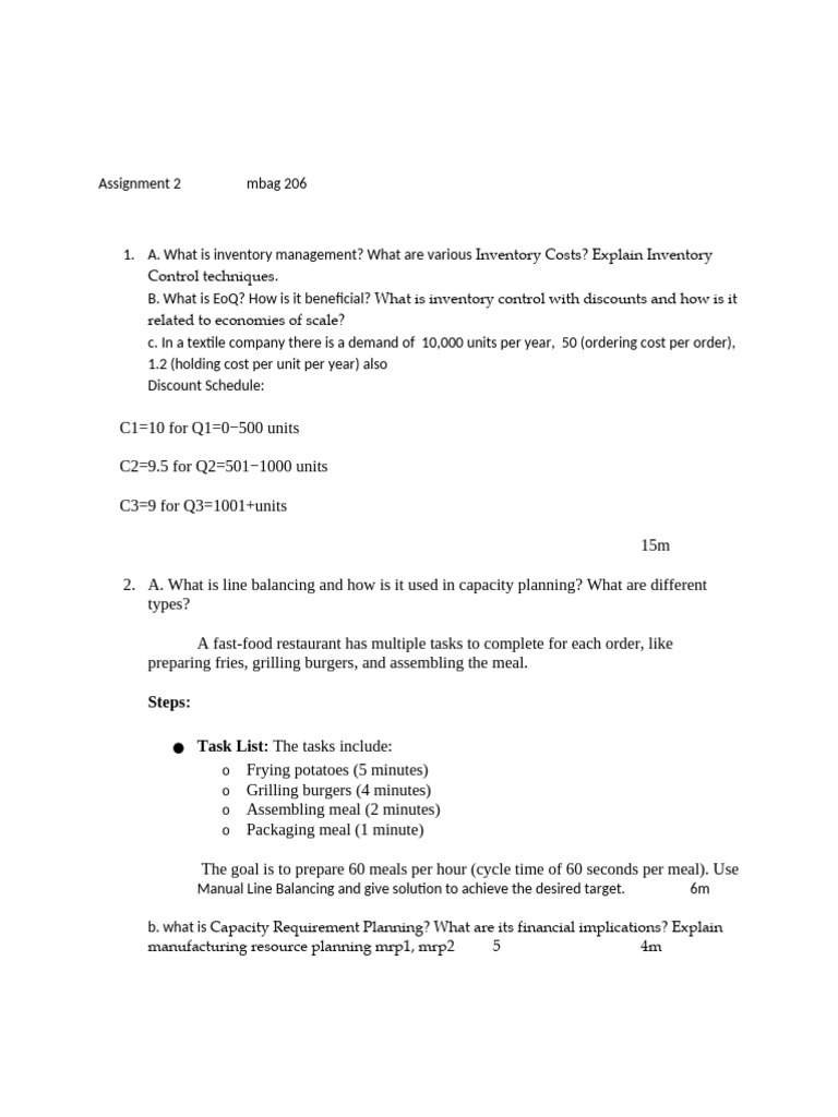 Assignment 2 Mbag 206 | PDF