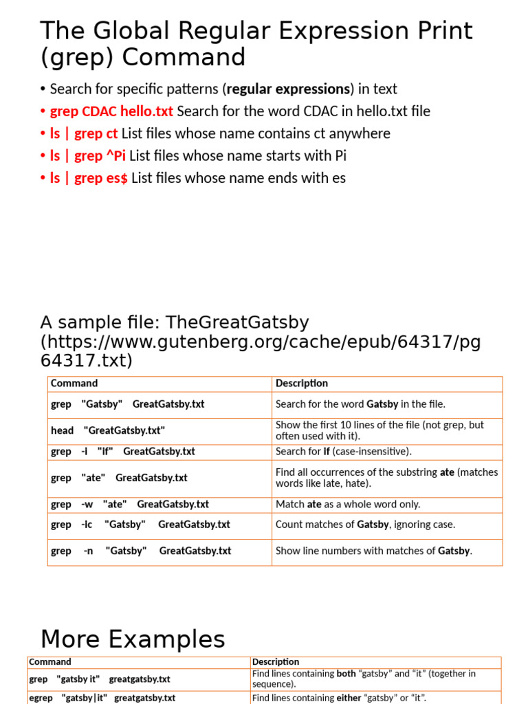 Mastering grep and Regex Commands | PDF | Zip (File Format) | Data ...
