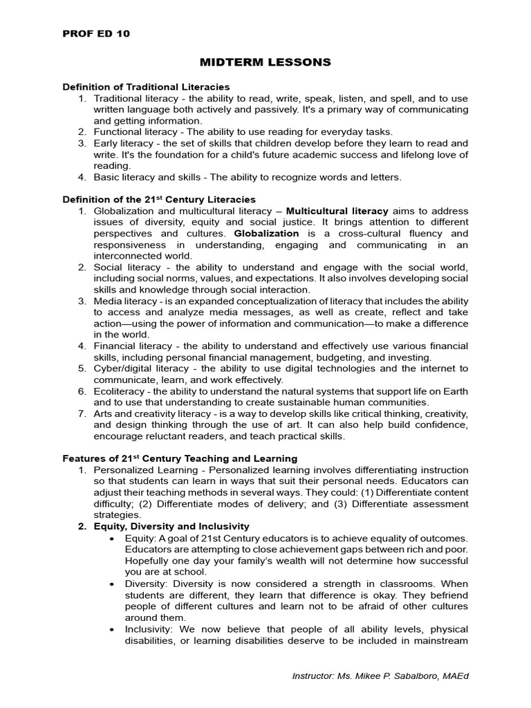 21st Century Literacy and Teaching Strategies | PDF | Literacy | Learning