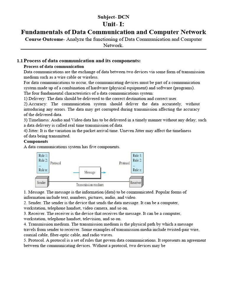 Unit 1 | PDF | Computer Network | Bit Rate