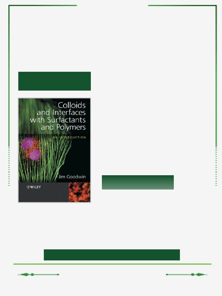 Colloids and interfaces with surfactants and polymers an introduction ...
