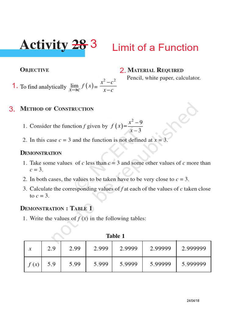 Gr 11 Lab Activity 3 Limits 1 | PDF