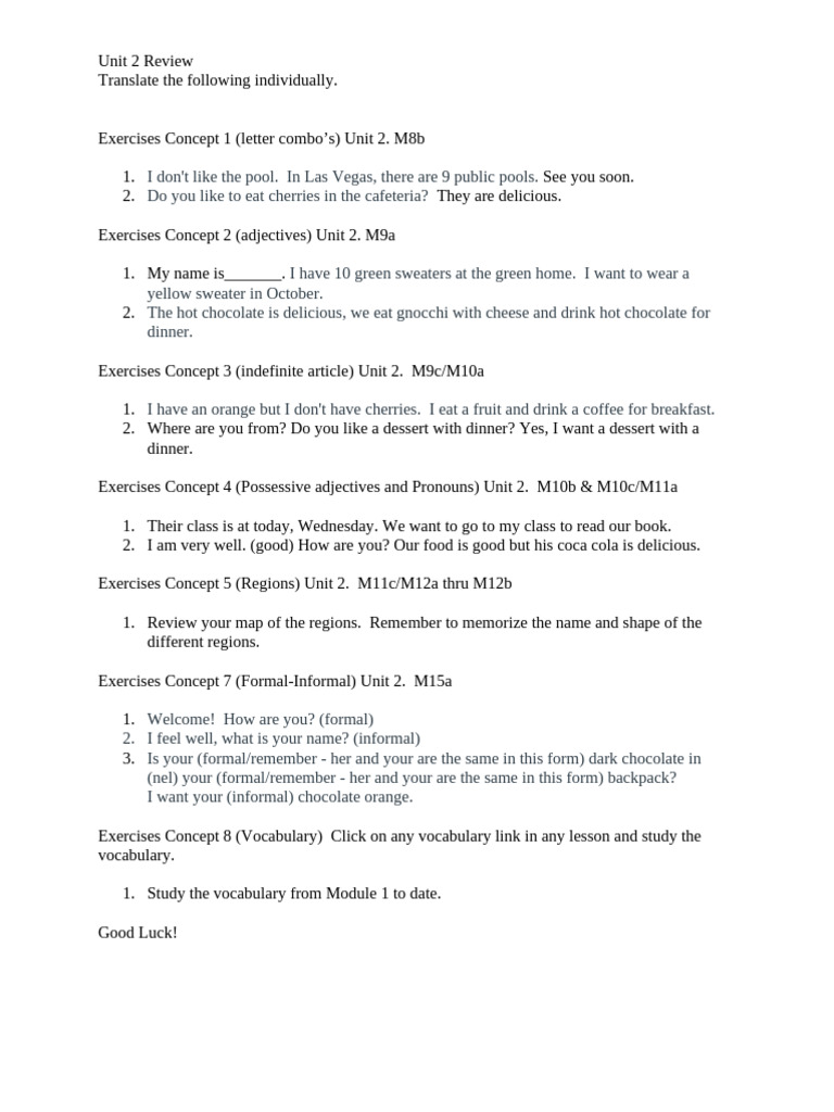 It1 Unit 2 Review 2023 | PDF