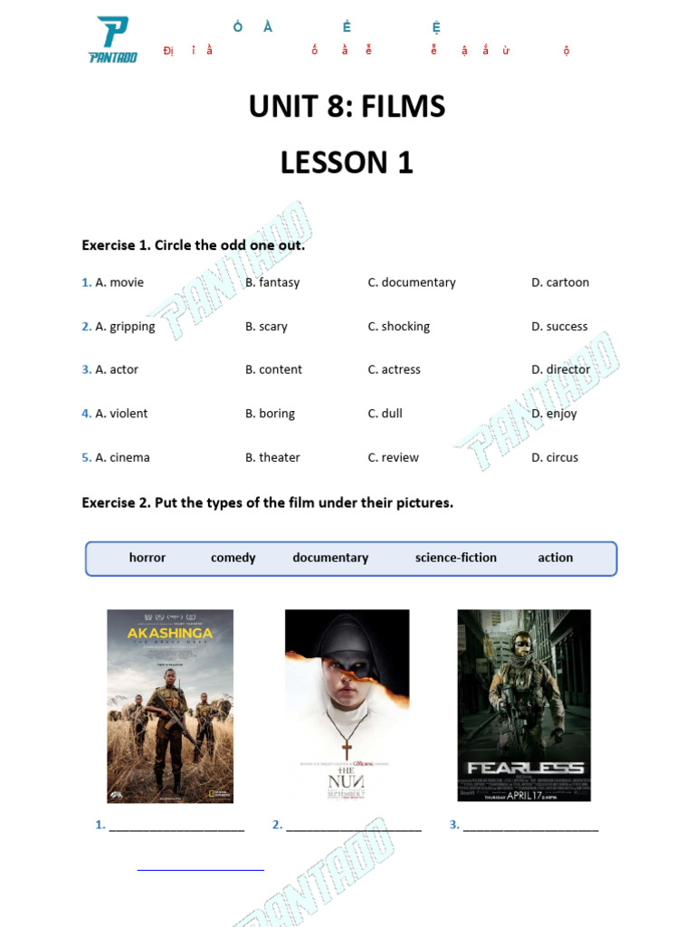 Unit 8 Films - Lesson 1 | PDF
