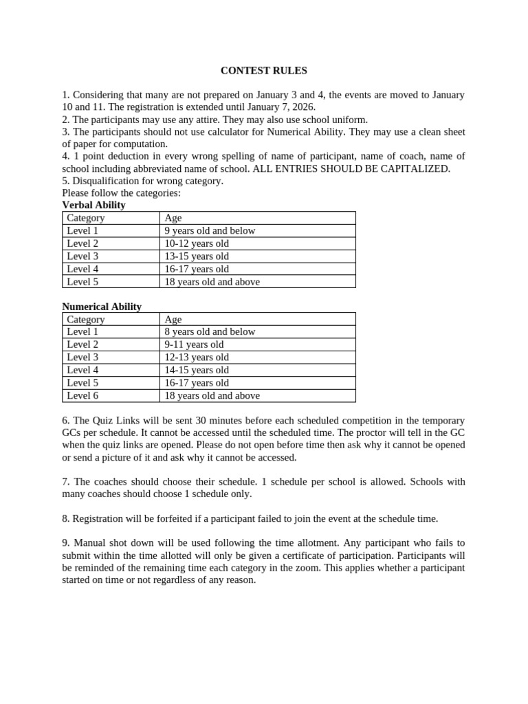 Contest Rules | PDF | Chess | Chess Theory