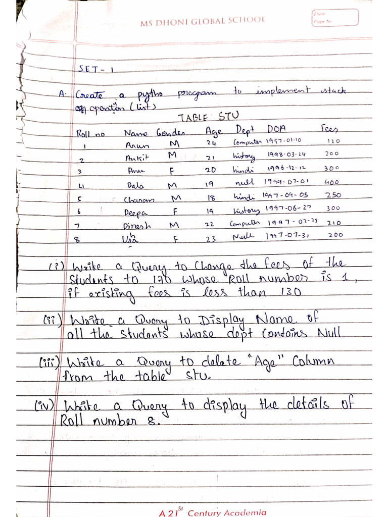 Computer Science Practicals 260108 181011 | PDF