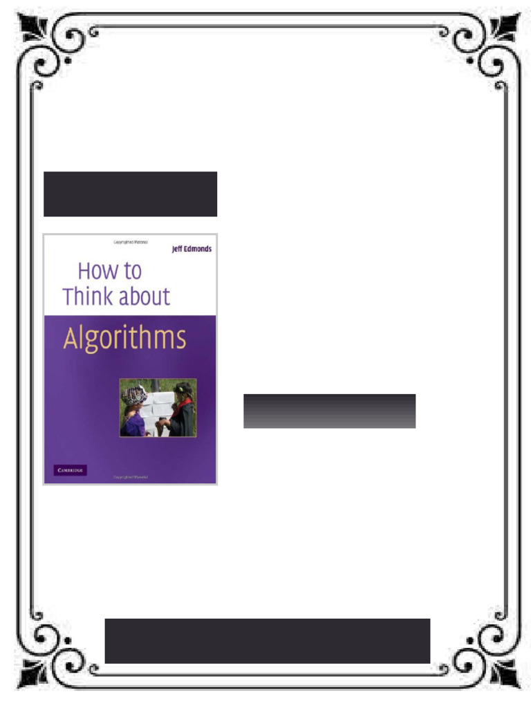 How to Think About Algorithms 1st Edition Jeff Edmonds ebook demo pdf ...