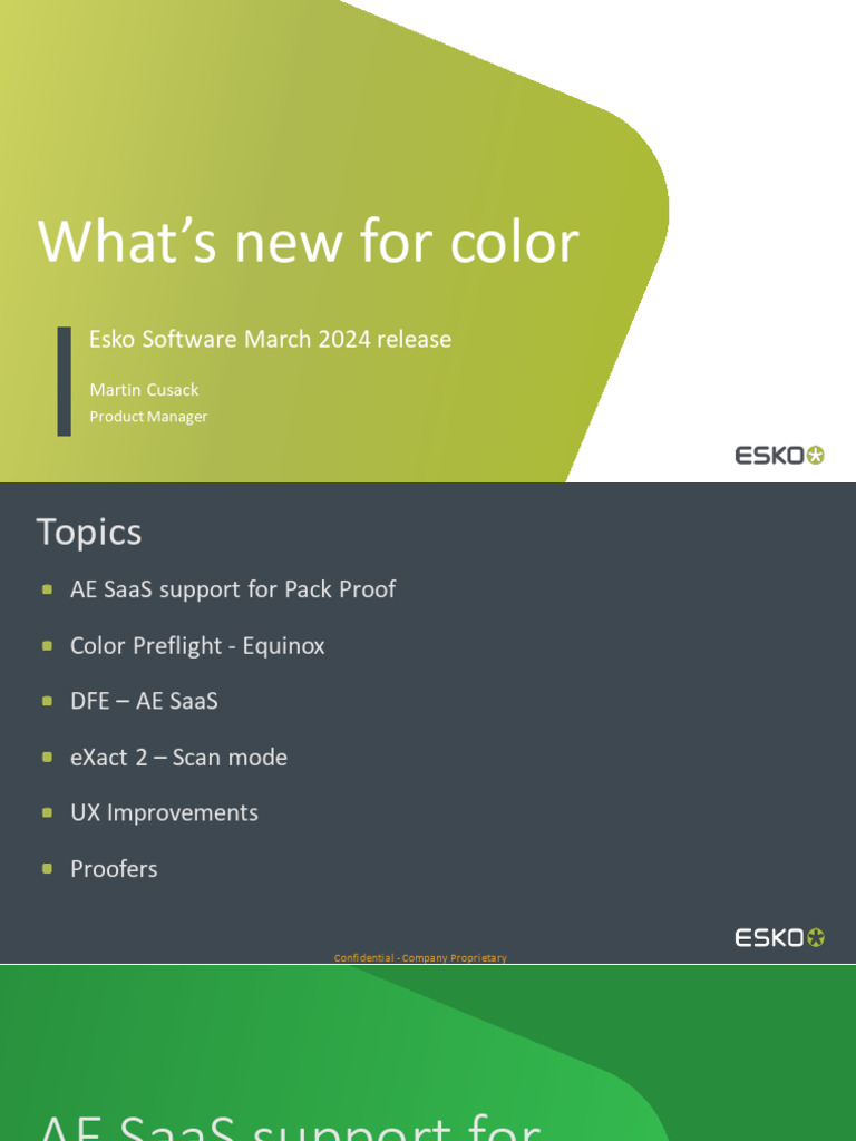 Esko Software March 2024 Release Highlights | PDF | Software As A ...