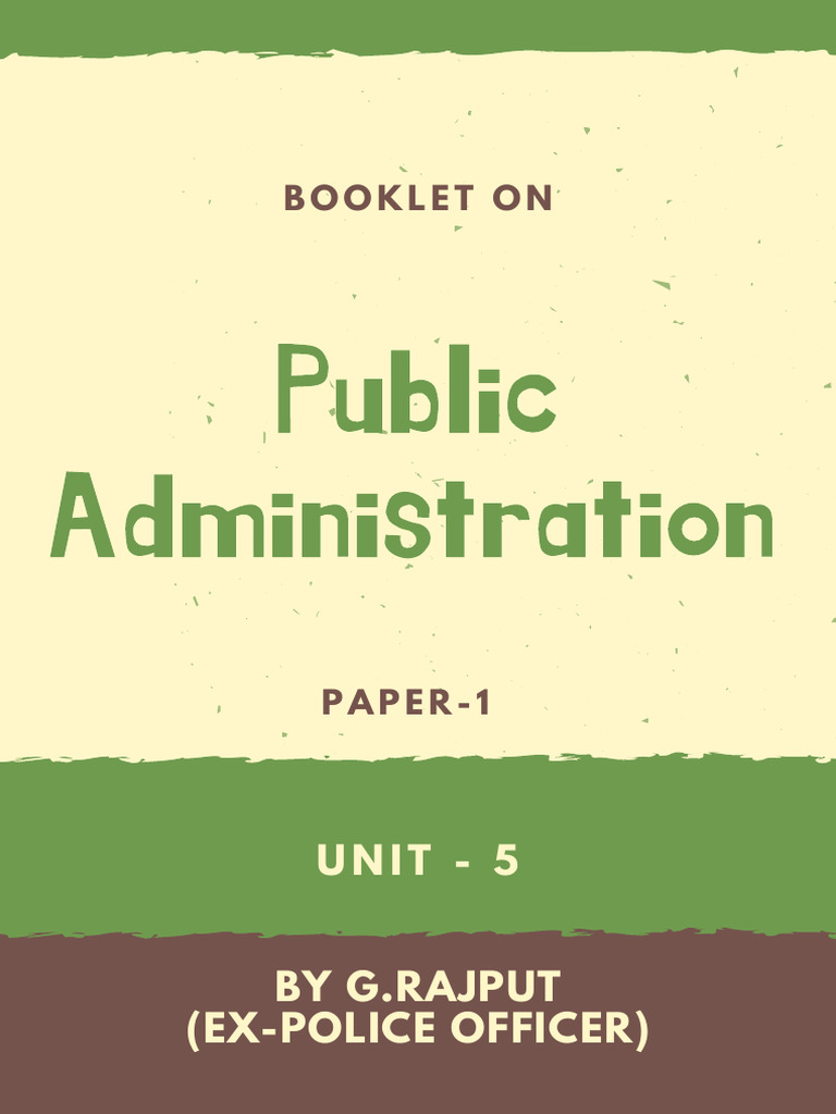 Accountability and Control in Public Admin | PDF | Governance | Government