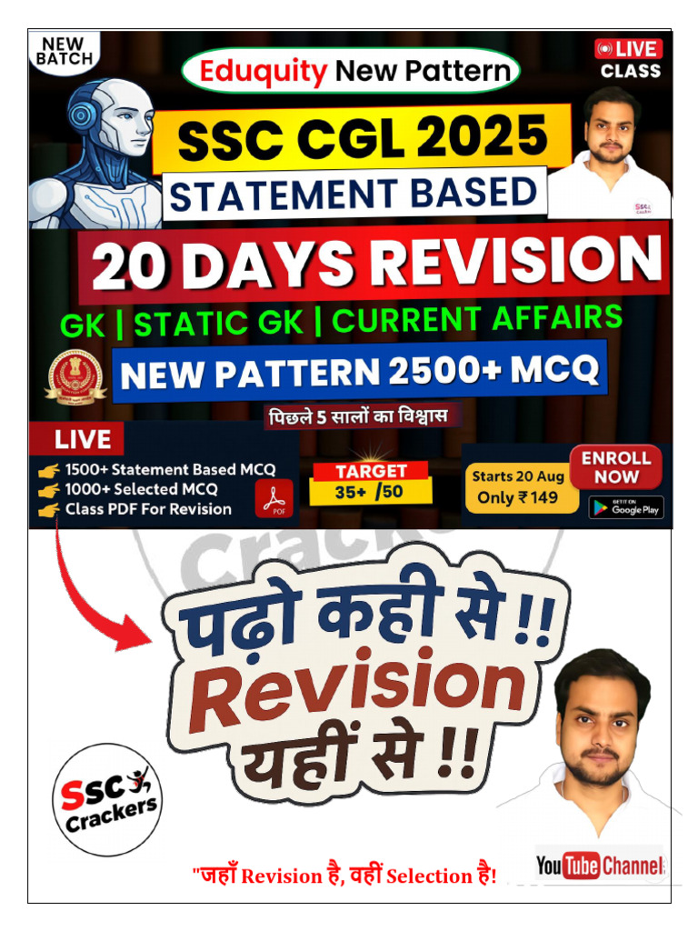SSC CGL 2025 Revision Timetable | PDF
