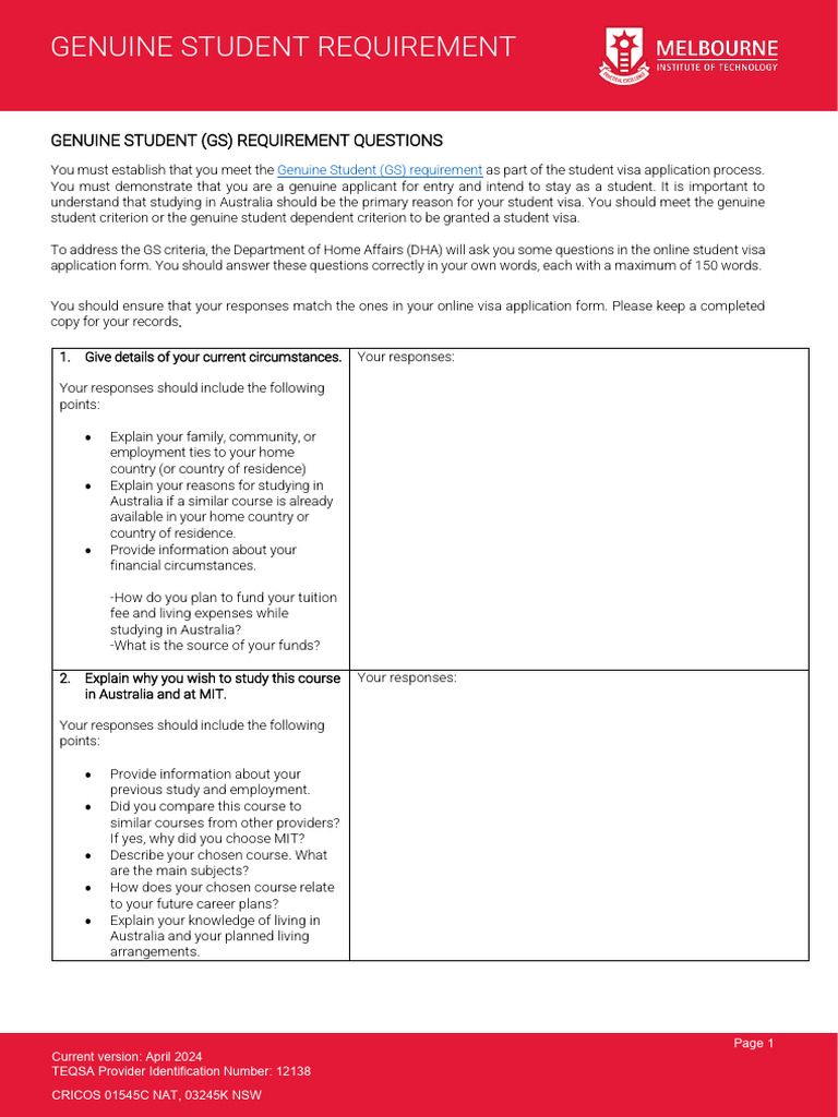 Genuine Student Visa Application Guide | PDF | Travel Visa | Computer ...
