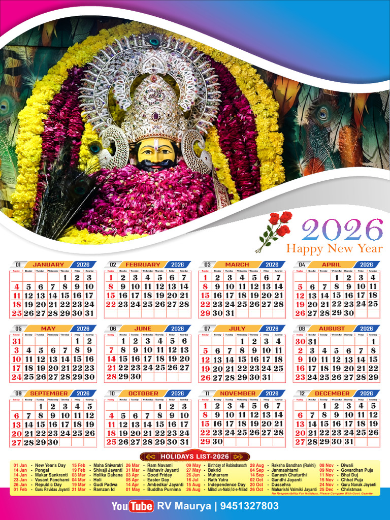 2026 Indian Holidays Calendar | PDF