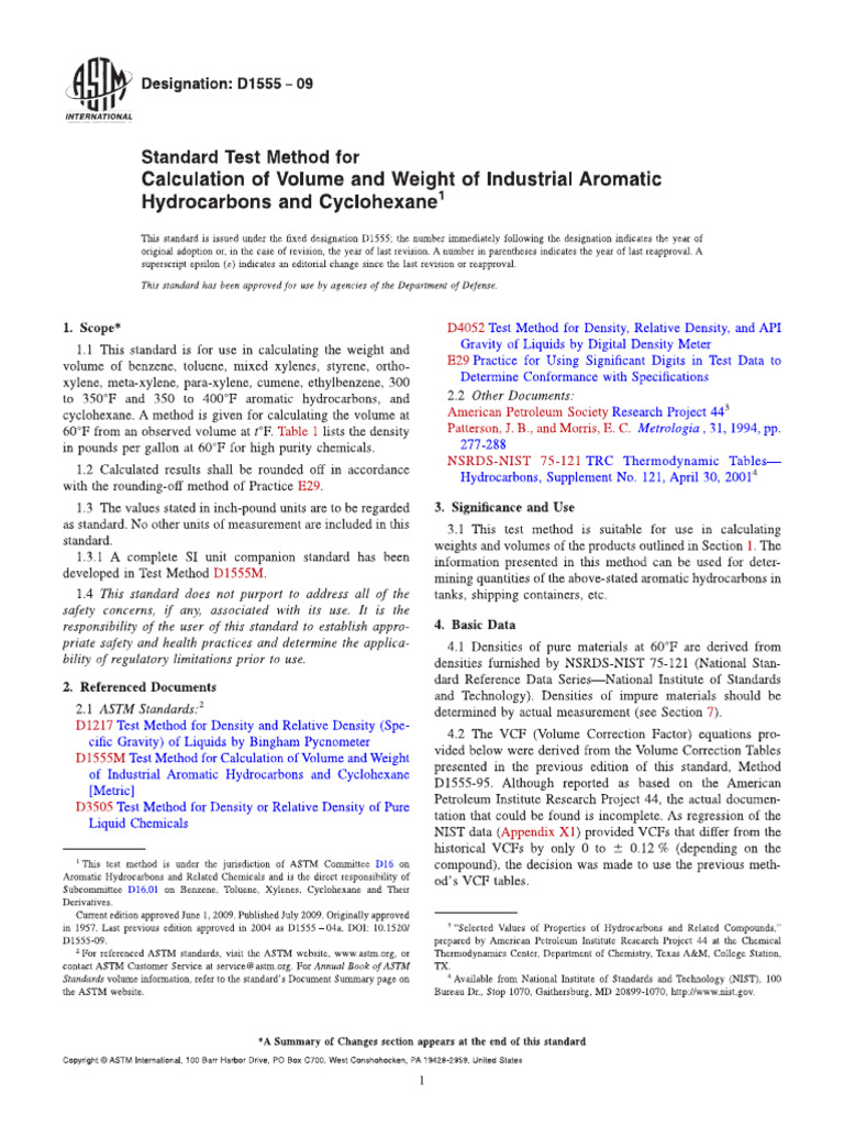 Astm D 1555 | PDF