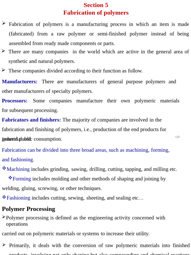 Polymer Fabrication and Processing Methods | PDF | Composite Material ...