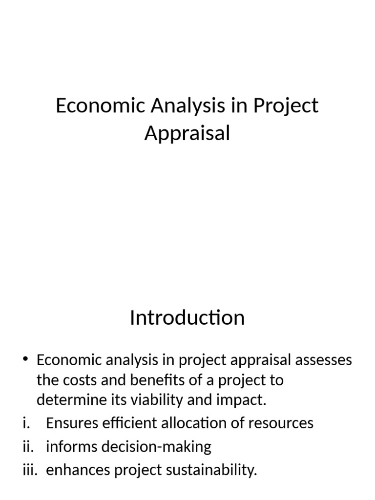 Economic Analysis for Project Viability | PDF