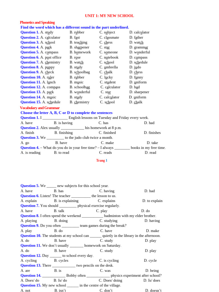 Phonetics and Grammar Exercises for School | PDF | Machu Picchu