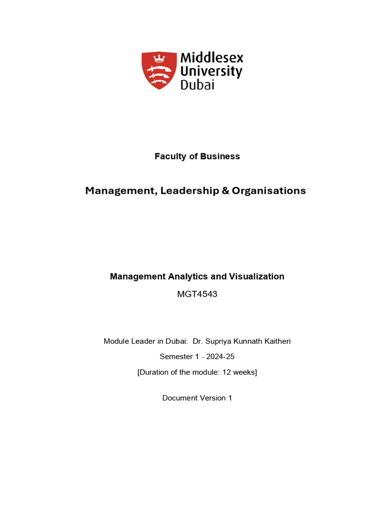 Management Analytics Module Handbook | PDF | Analytics | Plagiarism