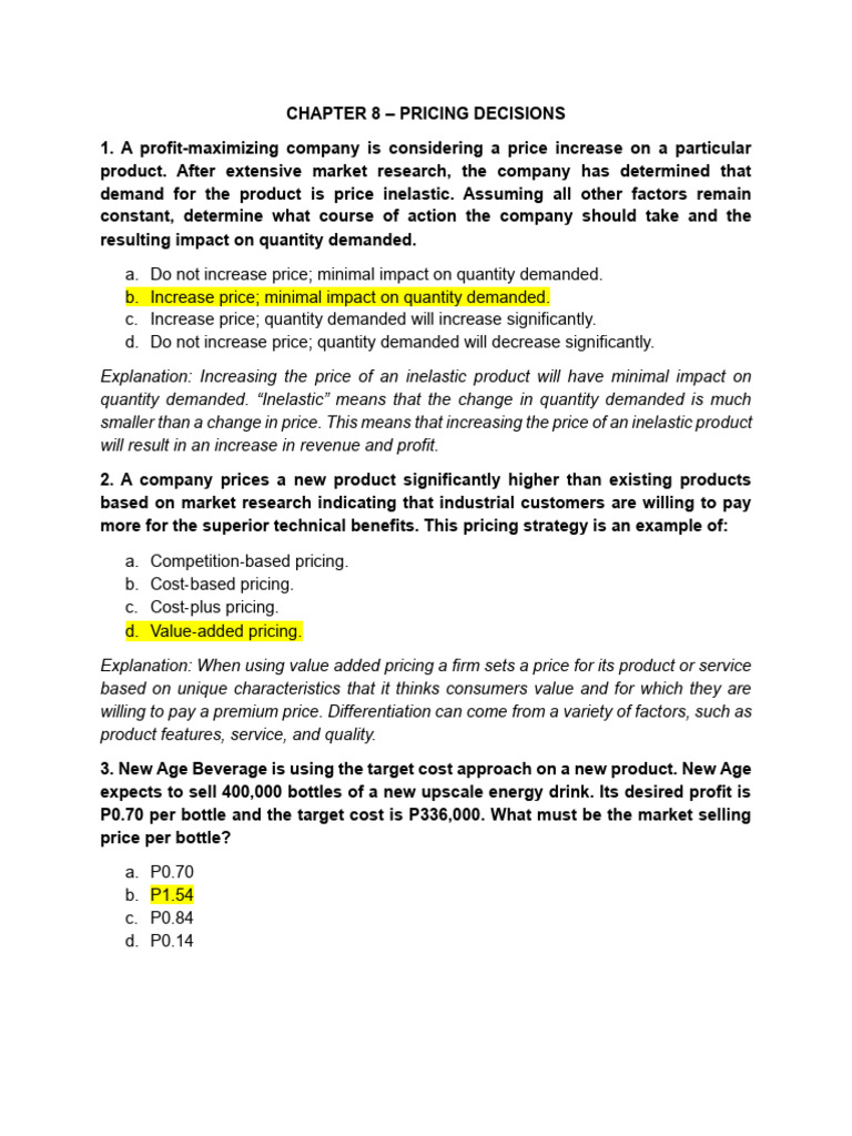 Pricing Strategies for Profit Maximization | PDF | Pricing | Demand