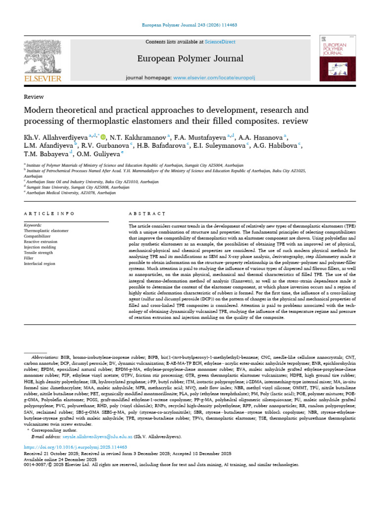 Advances in Thermoplastic Elastomers | PDF | Polymers | Strength Of ...