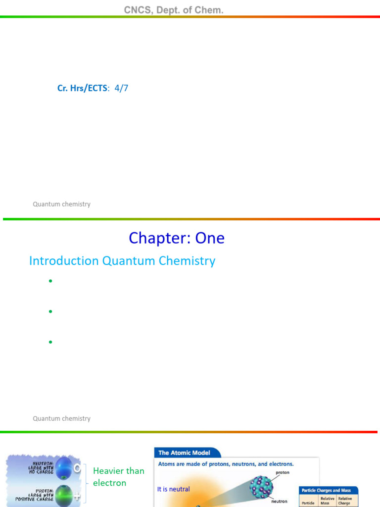 Introduction to Quantum Chemistry Concepts | PDF | Electromagnetic ...