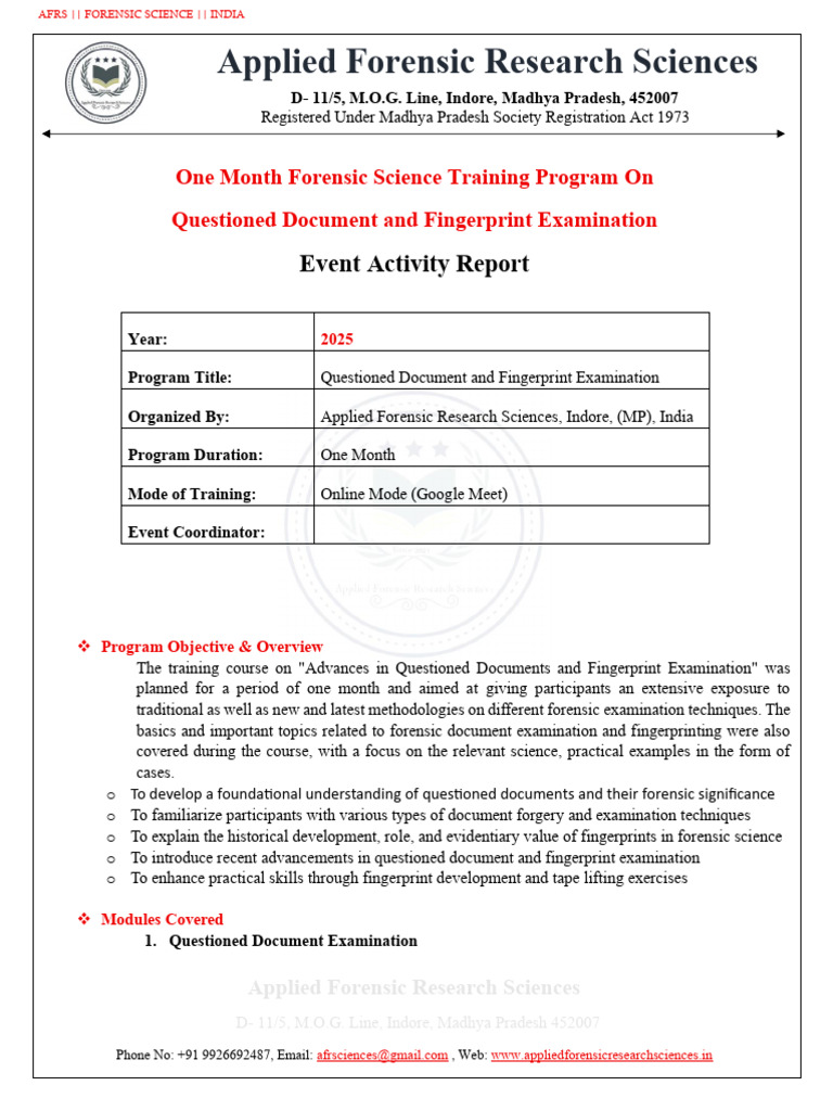 Questioned Document | PDF | Fingerprint | Forensic Science