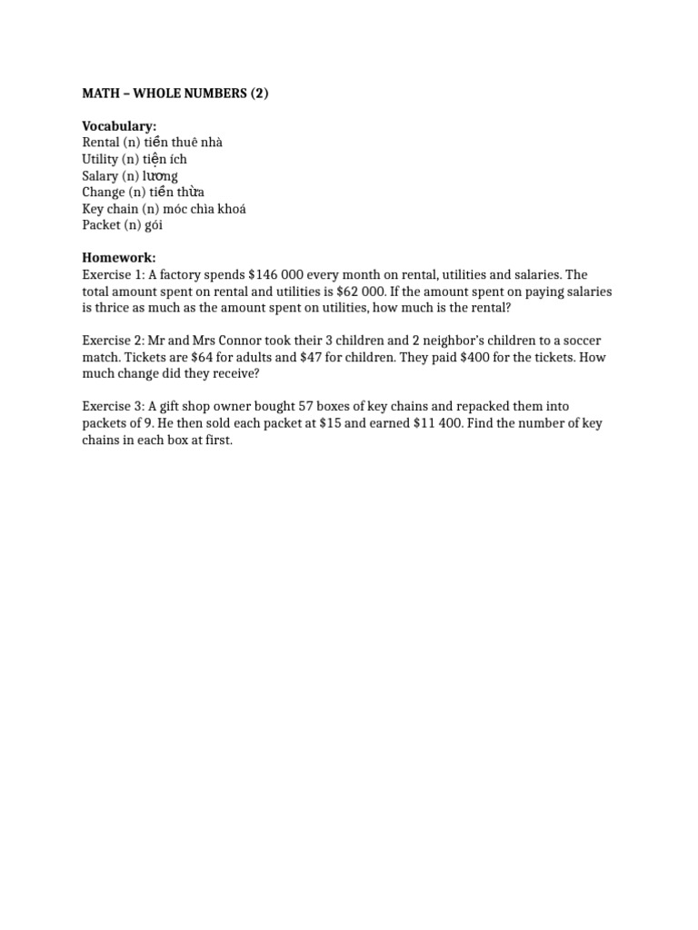 L7 Whole Numbers 2 7 BT | PDF | Human Development | Family