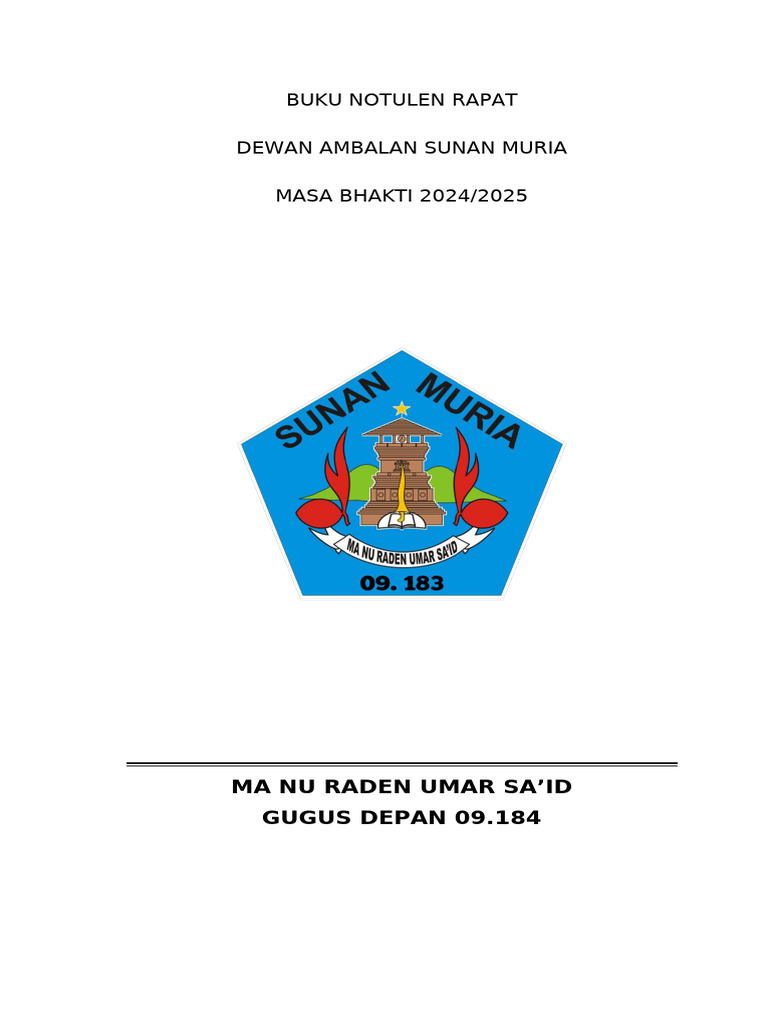 Buku Notulen Rapat Sunan Muria | PDF