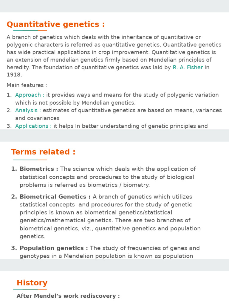 Understanding Quantitative Genetics Basics | PDF | Quantitative Trait ...