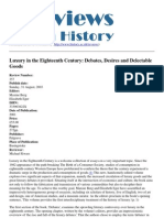 Reviews in History - Luxury in The Eighteenth Century Debates Desires and Delectable Goods - 2012-03-08