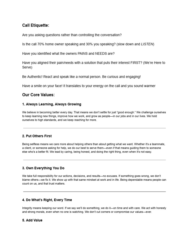Effective Call Etiquette Tips | PDF