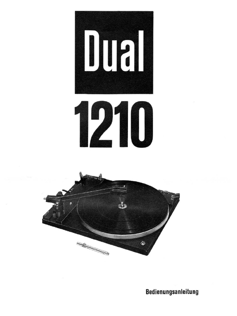 Dual 1210 Owners Manual | PDF