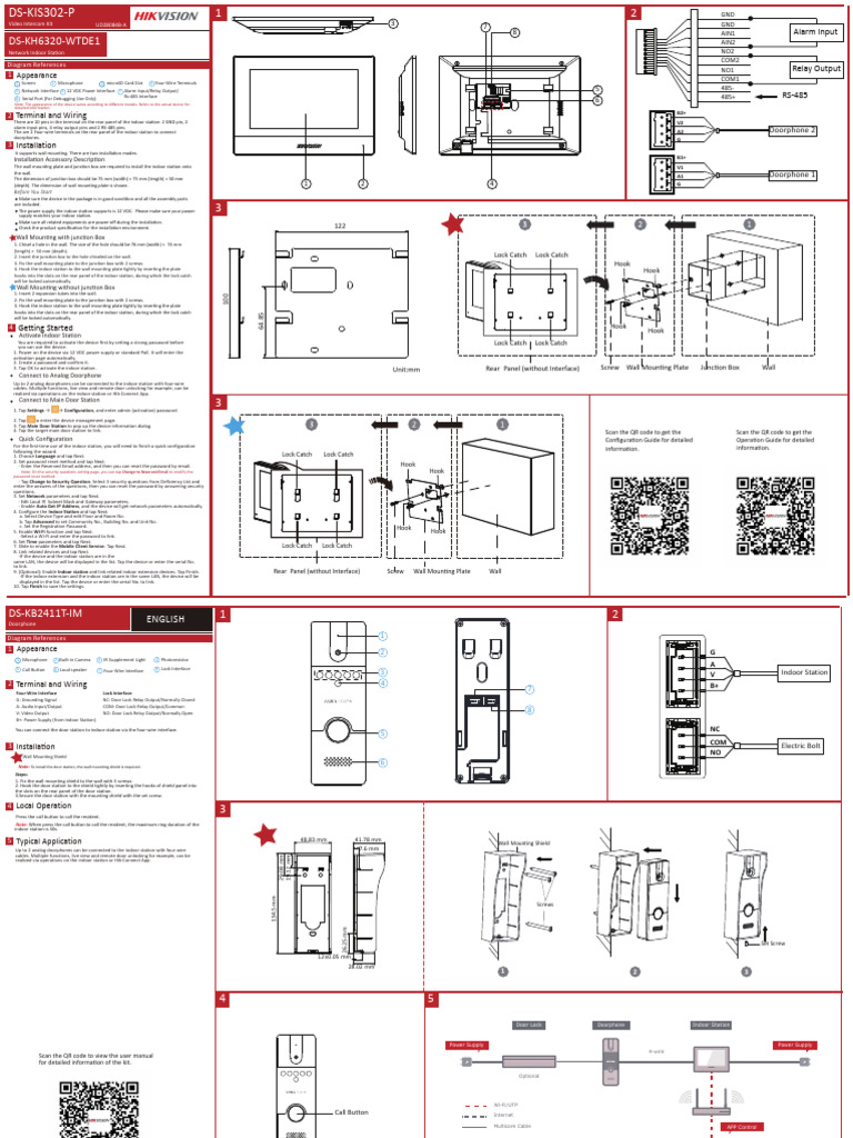 Video Intercom Kit Installation Guide | PDF | Qr Code | Screw