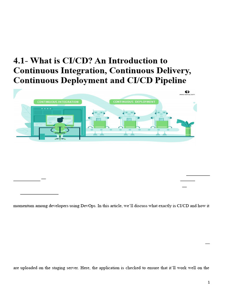 Understanding CI/CD in Software Development | PDF | Software Testing ...