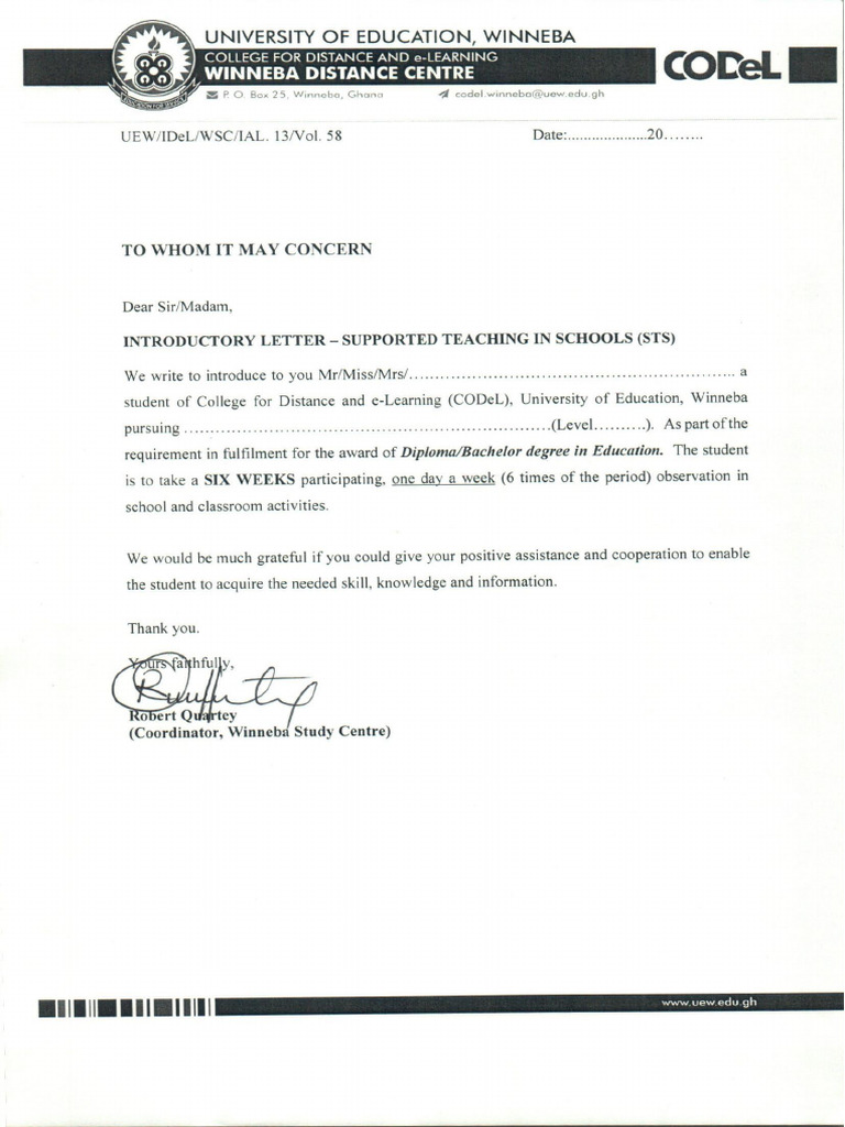 Intro Letter | PDF