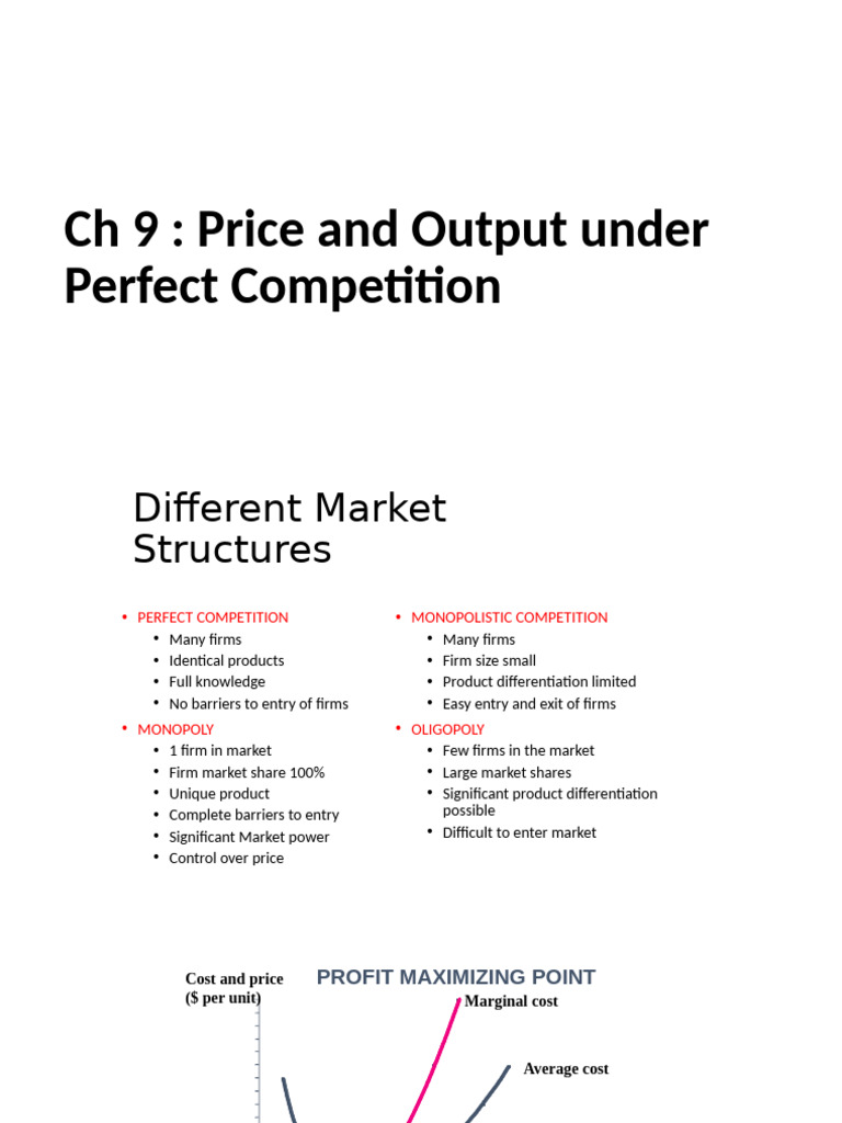 Price and Output in Market Structures | PDF | Profit (Economics ...