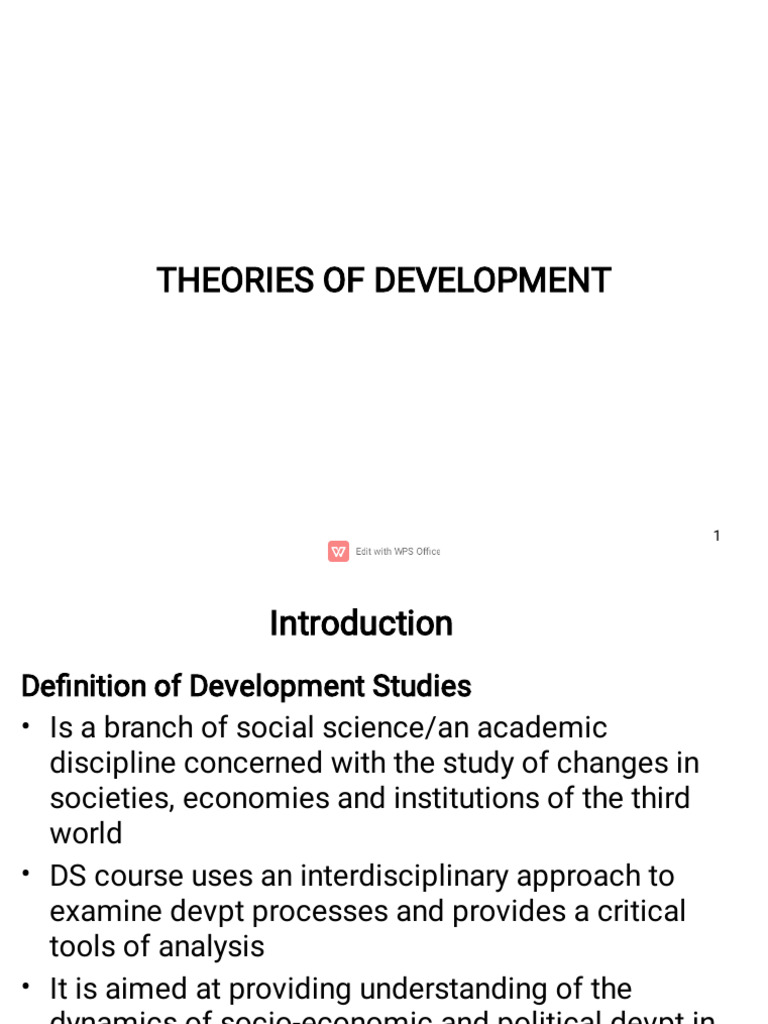 Dst 100 Theories of Development | PDF | Marxism | Socialism