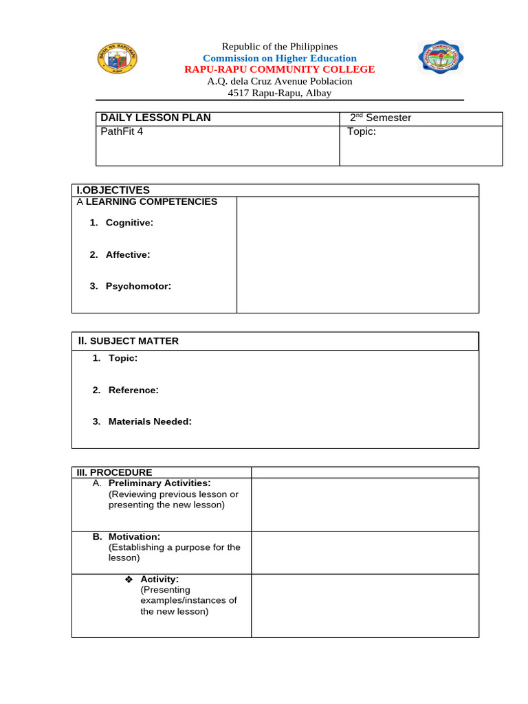 4 as Lesson Plan Template | PDF