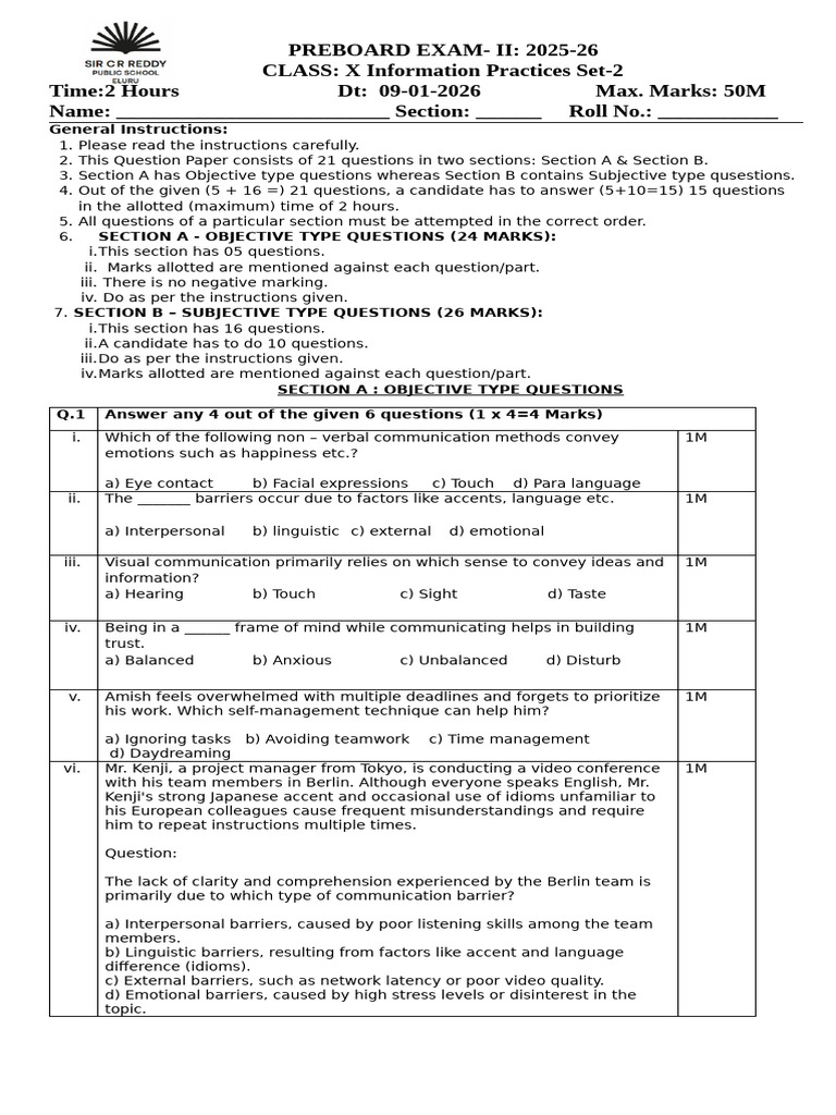 Preboard 2 X-IT- Priyanka | PDF | Software | Spreadsheet