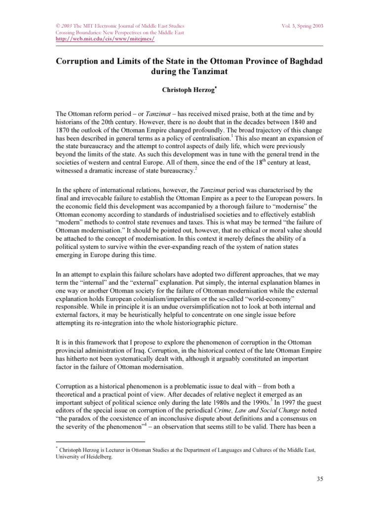 Ottoman Corruption During Tanzimat Era | PDF | Ottoman Empire | Bureaucracy