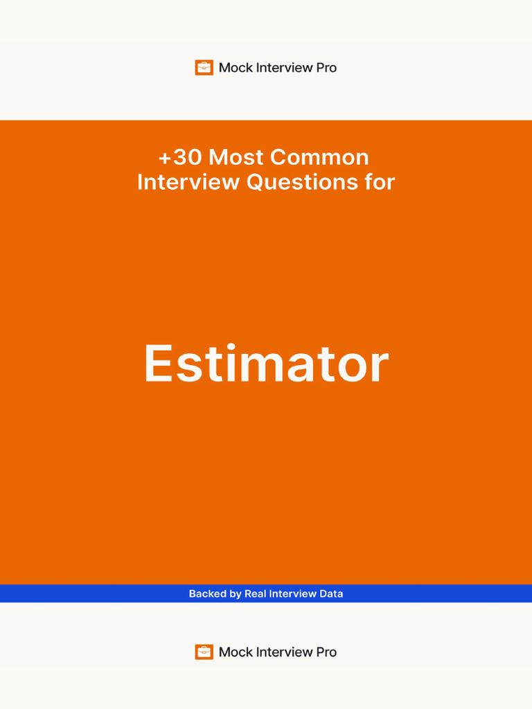 Effective Estimation Interview Strategies | PDF | Risk | Simulation
